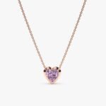 Amethyst Heart Necklace - Image 3