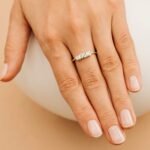 14K Solid Gold April Birthstone Natural Diamond Cluster Ring - 图片 4