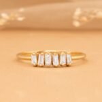 14K Solid Gold April Birthstone Natural Diamond Cluster Ring - 图片 3