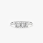 14K Solid Gold April Birthstone Natural Diamond Cluster Ring - 图片 2
