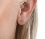 Art Deco Emerald Studs - 图片 4
