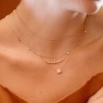 Ascending Curved Diamond Bar Necklace - 图片 5