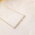 Baguette Natural Diamond Bar Necklace - 图片 3