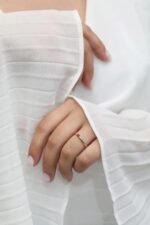 14K Solid Gold Baguette Ruby Dome Ring - Image 4