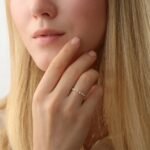 14K Solid Gold Beaded Natural Diamond Ring - Image 3