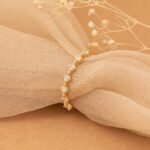 14K Solid Gold Beaded Natural Diamond Ring - Image 4