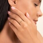 14K Solid Gold Natural Black Diamond Eternity Ring - 图片 4