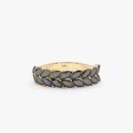 Black Diamond Half Eternity Ring