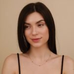 14K Solid Gold Black Diamond Station Necklace - Image 3