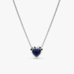 Blue Sapphire Heart Necklace - 图片 2