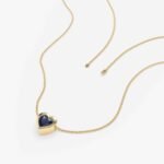 Blue Sapphire Heart Necklace - 图片 4