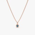 Blue Topaz Charm Necklace - Image 3