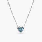 Blue Topaz Heart Necklace - 图片 4