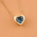Blue Topaz Heart Necklace - 图片 2