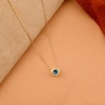 Blue Topaz Heart Necklace - 图片 3