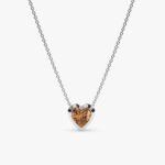 Citrine Heart Necklace - 图片 2