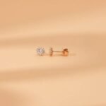 Classic Natural Diamond Halo Studs - 图片 4