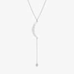 Crescent Diamond Lariat Necklace - 图片 2