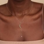 Crescent Diamond Lariat Necklace - 图片 4