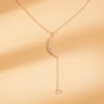 Crescent Diamond Lariat Necklace - 图片 6