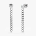Cuban Chain Dropdown Natural Diamond Studs - 图片 2