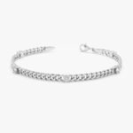 Cuban Link Diamond Station Bracelet - Image 2