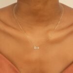 Cursive Diamond Love Necklace - 图片 3