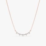Curved Diamond Bar Necklace - Image 3