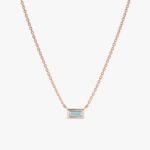 Dainty Aquamarine Necklace - 图片 4