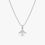 Dainty Natural Diamond Airplane Necklace - 图片 2