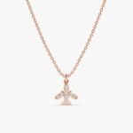 Dainty Natural Diamond Airplane Necklace - 图片 4
