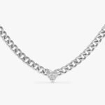 Dainty Diamond Heart Cuban Chain - 图片 2