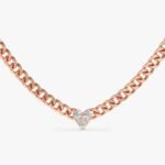 Dainty Diamond Heart Cuban Chain - 图片 5