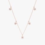 Dainty Diamond Star Drop Necklace - 图片 5