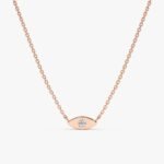 Dainty Solitaire Diamond Eye Necklace - 图片 3