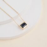 Dark Blue Sapphire Necklace - 图片 3