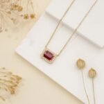 Diamond & Ruby Gold Necklace - 图片 3