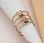 18K Solid Gold Natural Diamond and Morganite Ring - 图片 3
