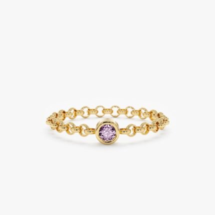 Amethyst Chain Ring