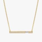 长方形钻石条形项链