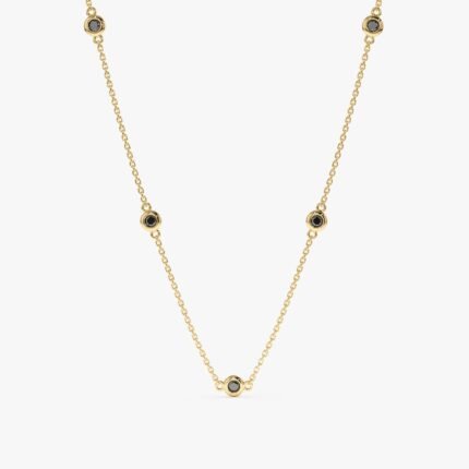 Black Diamond Station Necklace