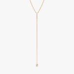 Diamond Bar Lariat Necklace