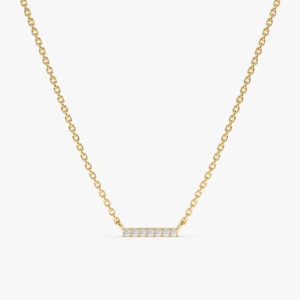 Diamond Bar Necklace