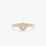 钻石光环订婚戒指