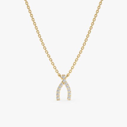 Diamond Wishbone Necklace