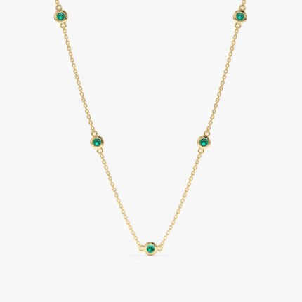 Emerald Station Necklace