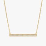 Long Diamond Bar Necklace
