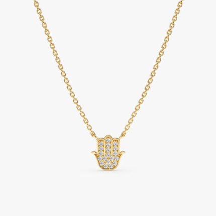  Diamond Hamsa Necklace