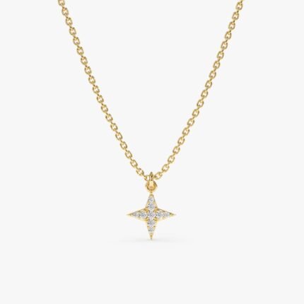 Minimalistic Style Diamond North Star Necklace