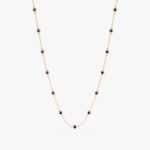 Multi Blue Sapphire Station Necklace